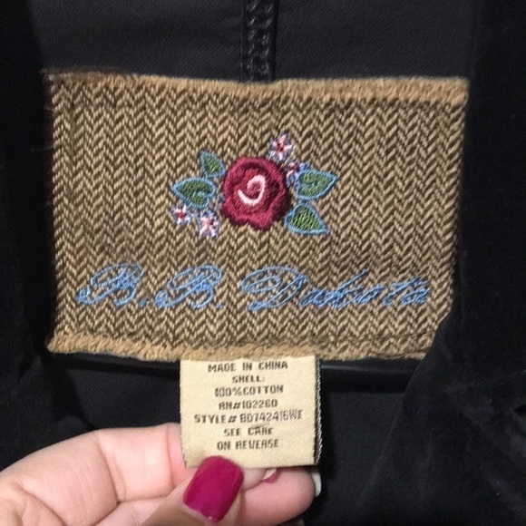 BB Dakota velvet black military jacket with fleur-de-lis‘s buttons - Picture 3 of 7